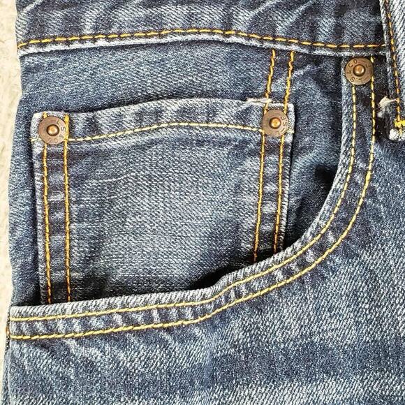 Levi’s Jean Shorts 569 Size 36 Men’s Denim Medium Wash 5-Pocket Jorts Denim - Picture 5 of 10